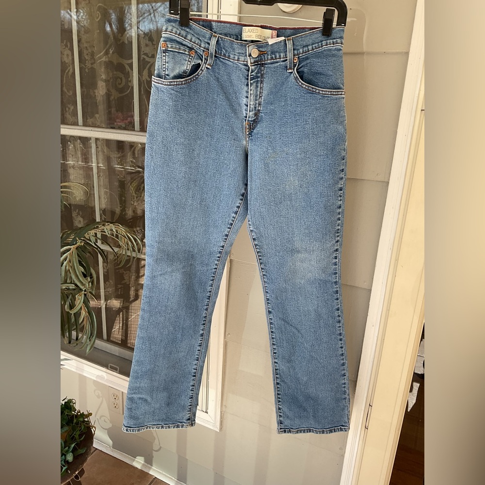 VTG Women's Levi's 550 Relaxed Boot Cut Stretch Blue Jeans Pants Size 10 EUC